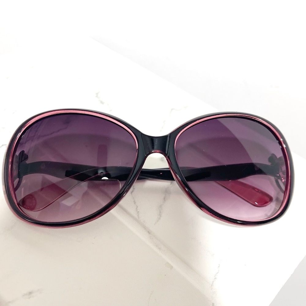 Purple Oversized Ombre Sunglasses Polarized New w Case - Picture 8 of 9